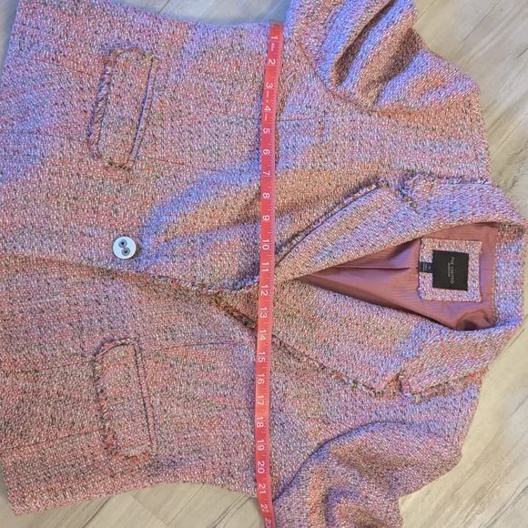 The Limited Pink Tweed Bouclé Blazer Jacket - Picture 4 of 6